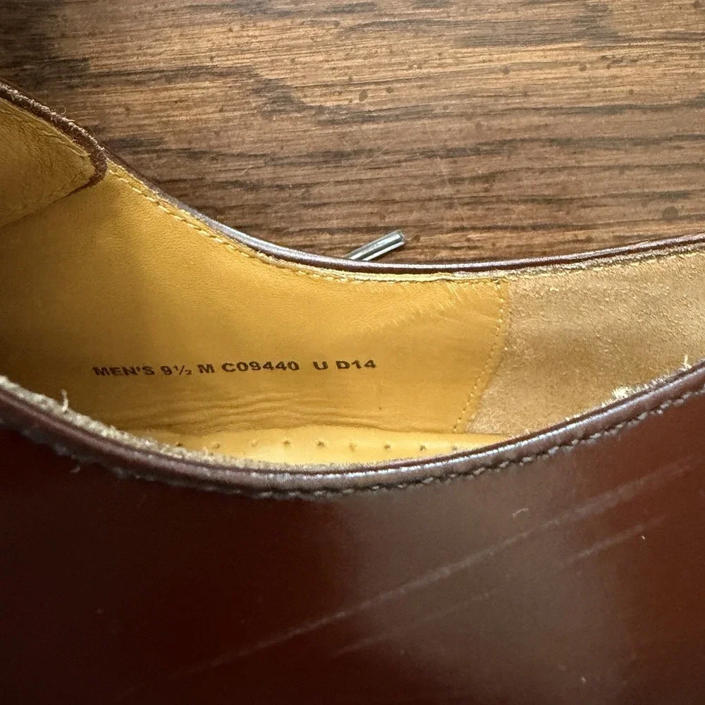 Cole Haan Men's Burgundy Cordovan Leather Split Toe Oxford Dress Shoe Size 9.5